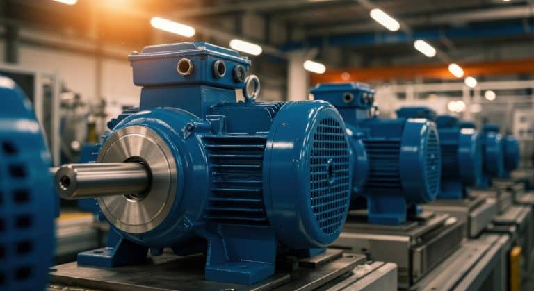Electric motor assembly line machinery and industrial production